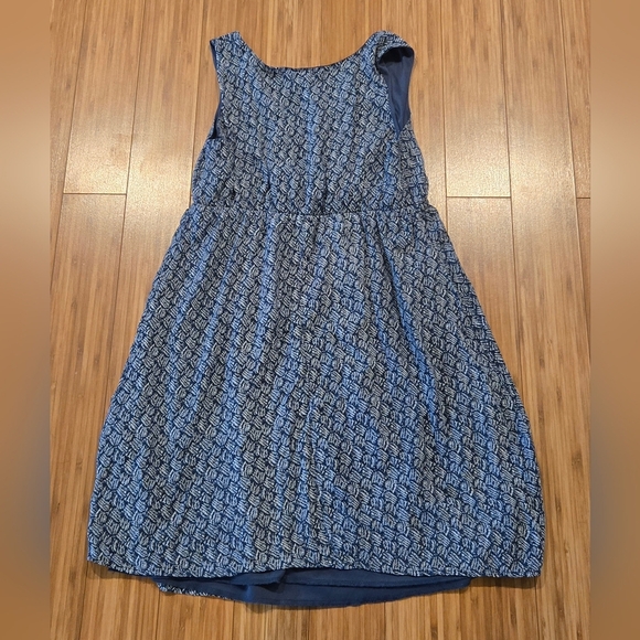 NWOT Rhapsody Blue Patterned Sleeveless Dress - Picture 8 of 10